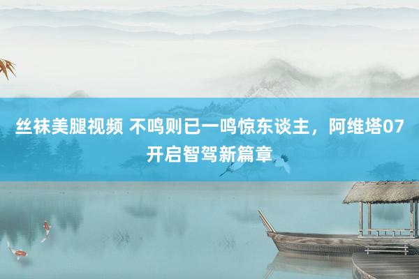 丝袜美腿视频 不鸣则已一鸣惊东谈主，阿维塔07开启智驾新篇章
