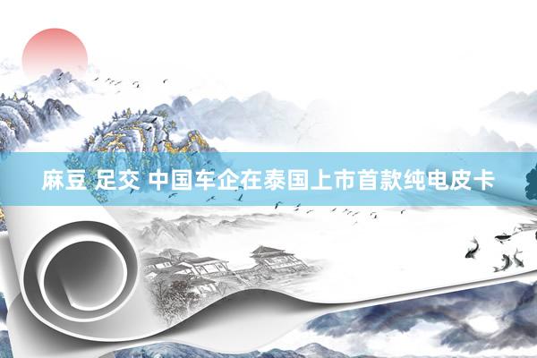 麻豆 足交 中国车企在泰国上市首款纯电皮卡