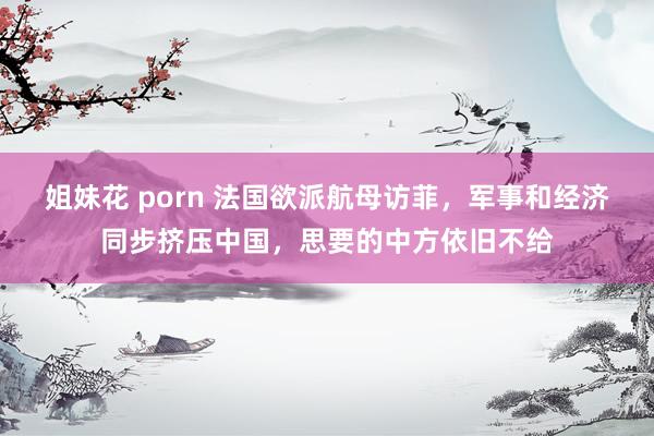 姐妹花 porn 法国欲派航母访菲，军事和经济同步挤压中国，思要的中方依旧不给