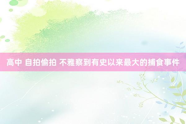 高中 自拍偷拍 不雅察到有史以来最大的捕食事件