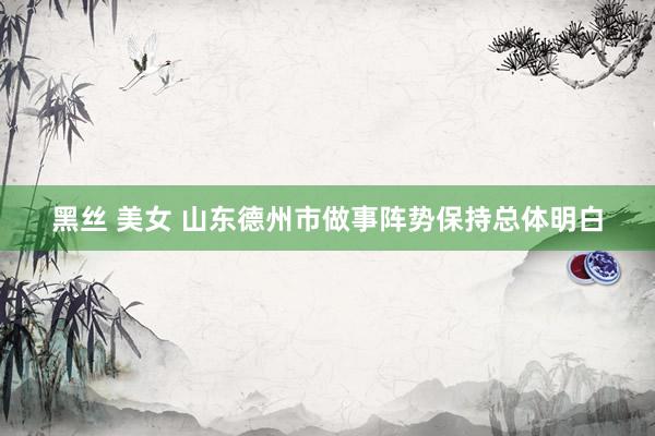 黑丝 美女 山东德州市做事阵势保持总体明白