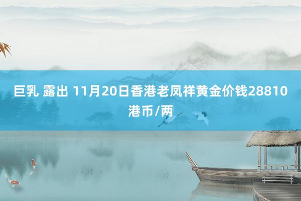 巨乳 露出 11月20日香港老凤祥黄金价钱28810港币/两