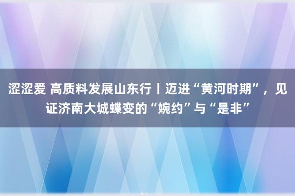涩涩爱 高质料发展山东行丨迈进“黄河时期”，见证济南大城蝶变的“婉约”与“是非”