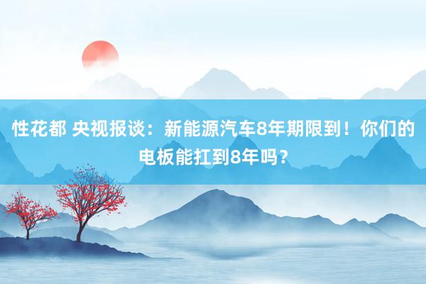 性花都 央视报谈：新能源汽车8年期限到！你们的电板能扛到8年吗？