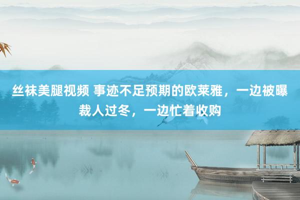 丝袜美腿视频 事迹不足预期的欧莱雅，一边被曝裁人过冬，一边忙着收购