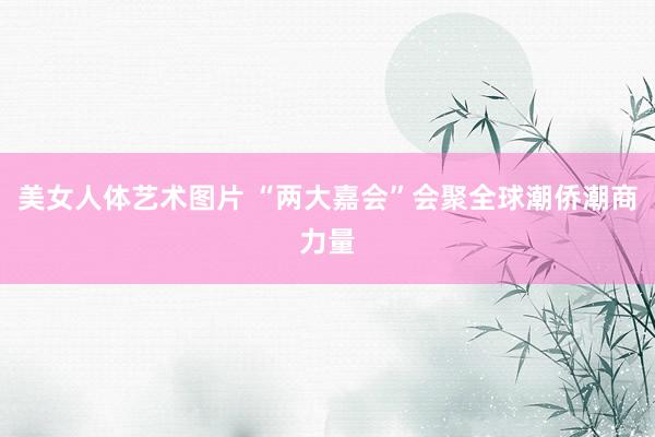 美女人体艺术图片 “两大嘉会”会聚全球潮侨潮商力量