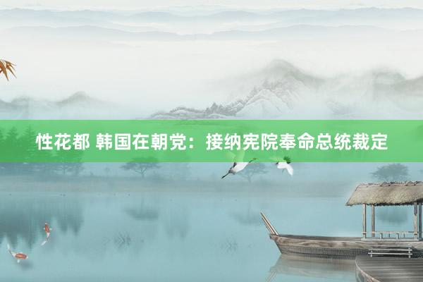 性花都 韩国在朝党：接纳宪院奉命总统裁定